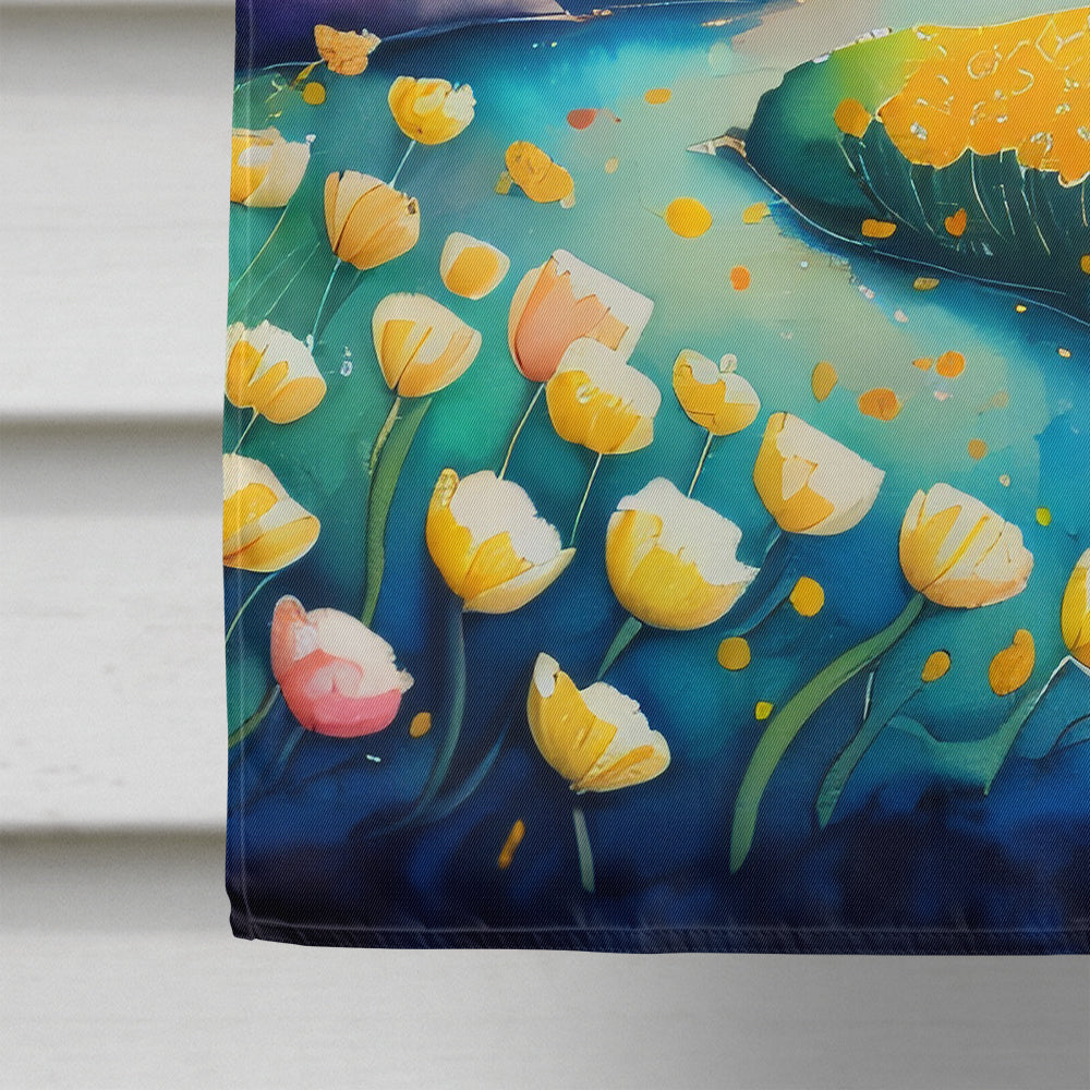 Buttercups in Color House Flag