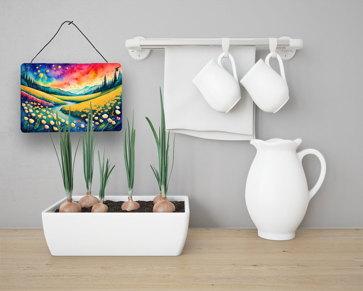 Buttercups in Color Wall or Door Hanging Prints