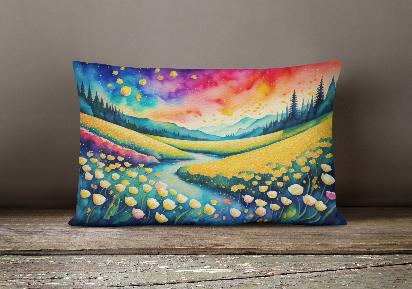 Buttercups in Color Throw Pillow