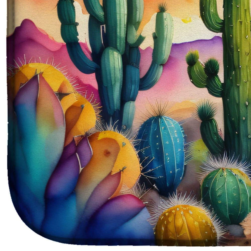 Cactus in Color Dish Drying Mat