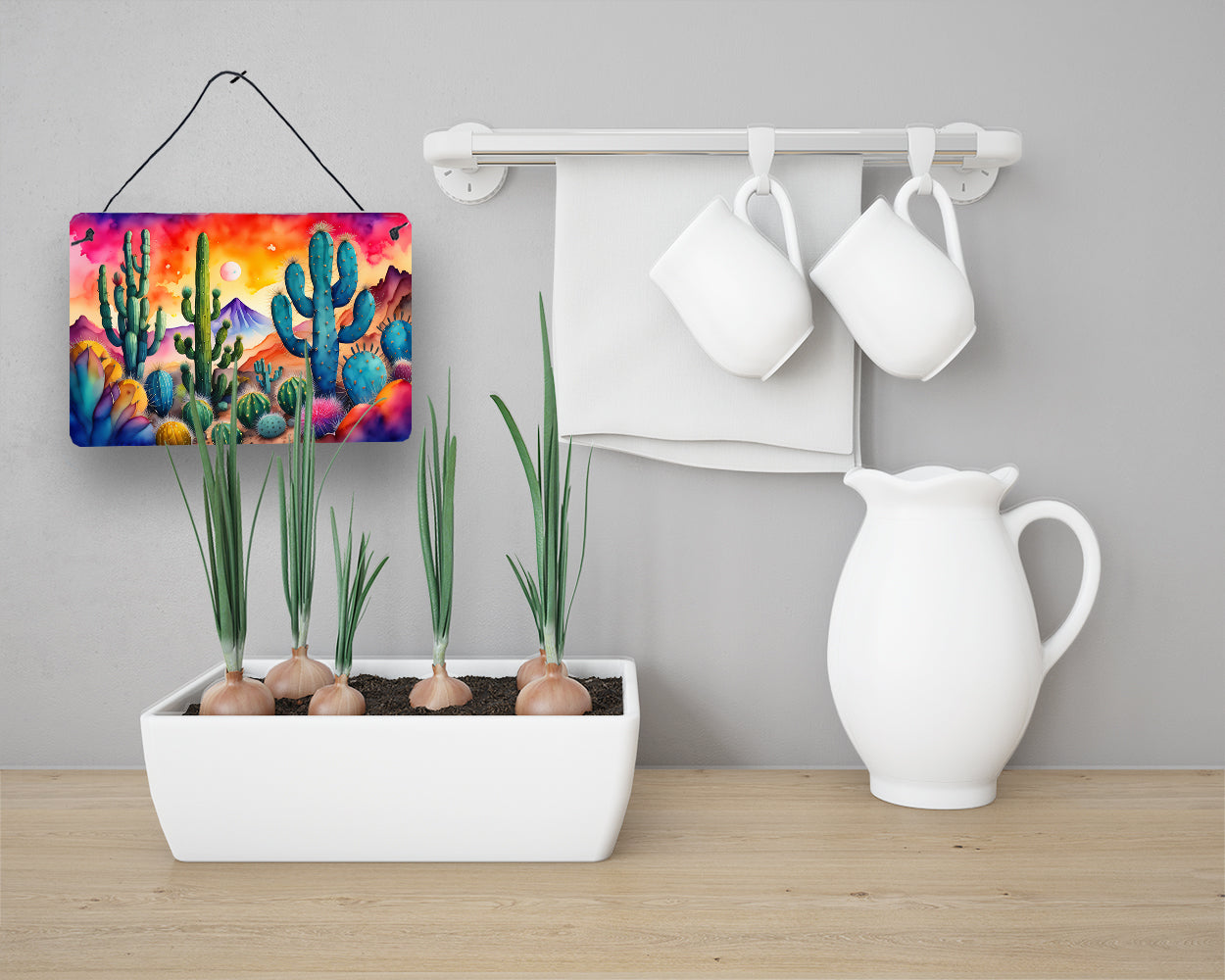 Cactus in Color Wall or Door Hanging Prints