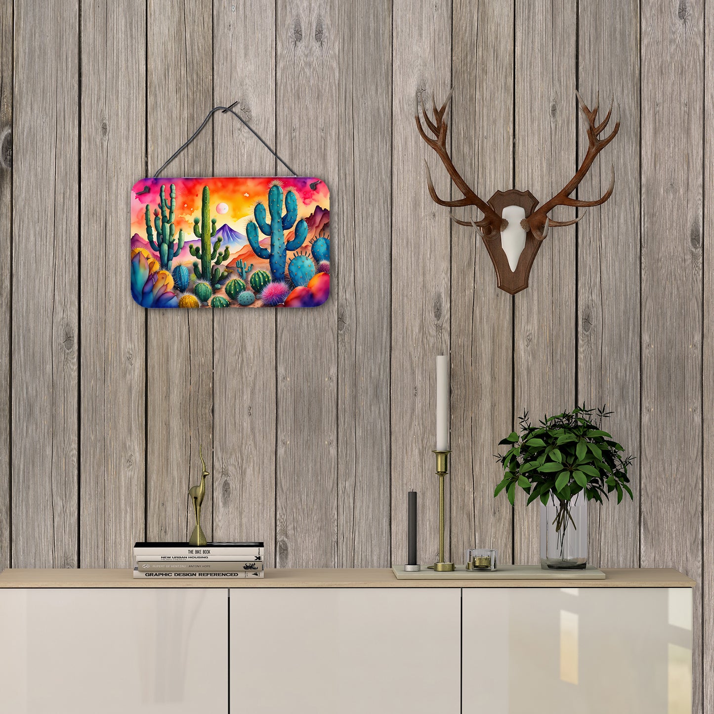 Cactus in Color Wall or Door Hanging Prints