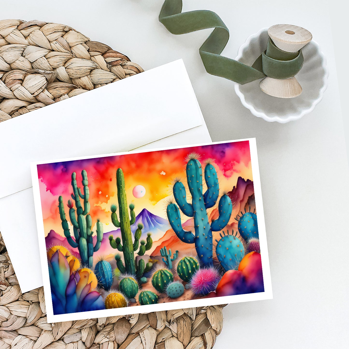 Cactus in Color Greeting Cards Pack of 8