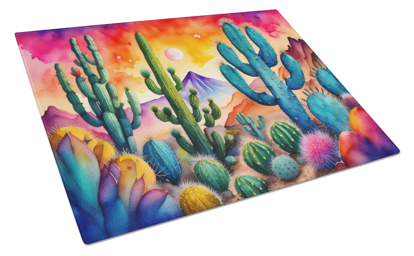 Buy this Cactus in Color Glass Cutting Board