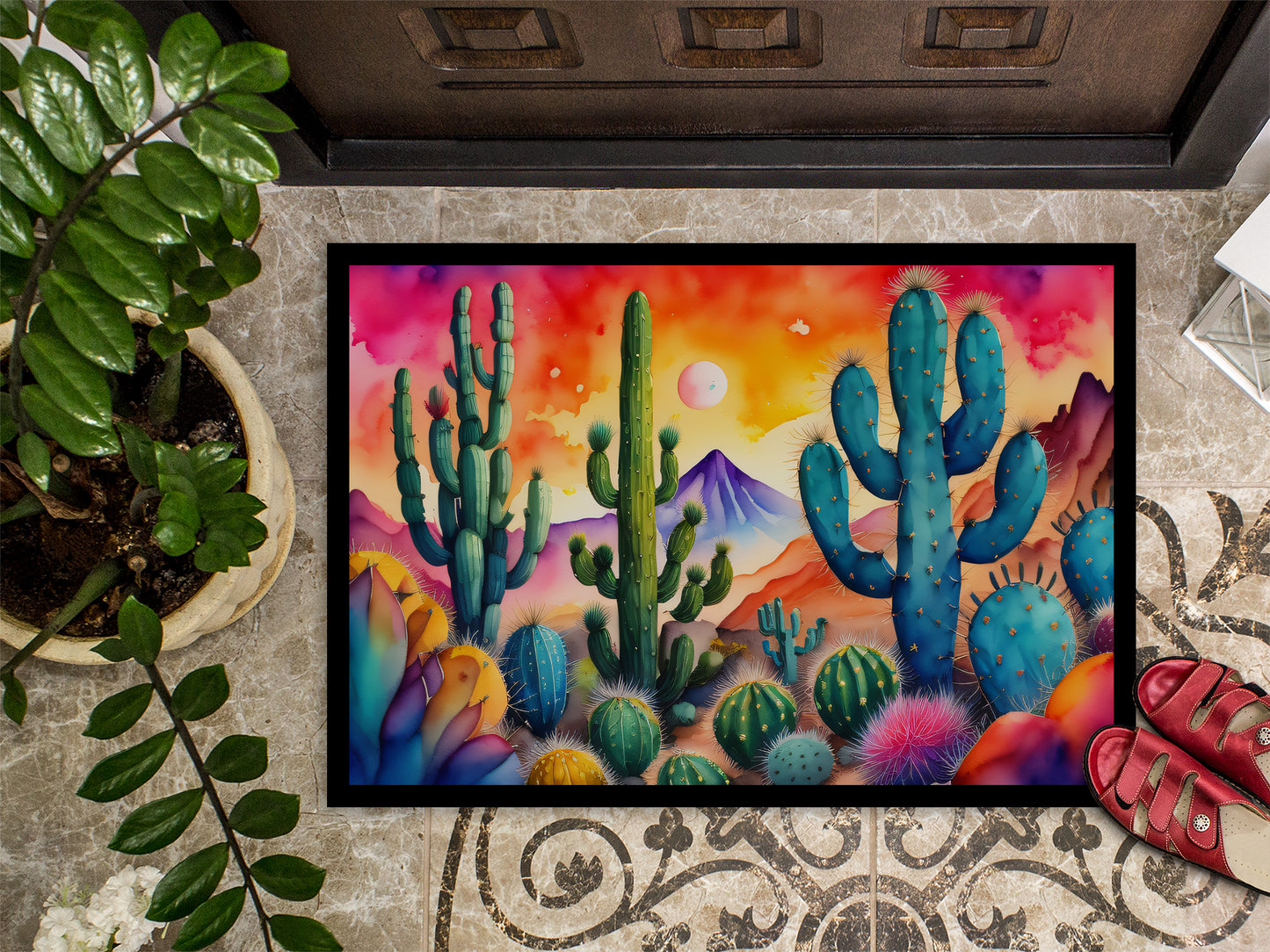 Cactus in Color Doormat