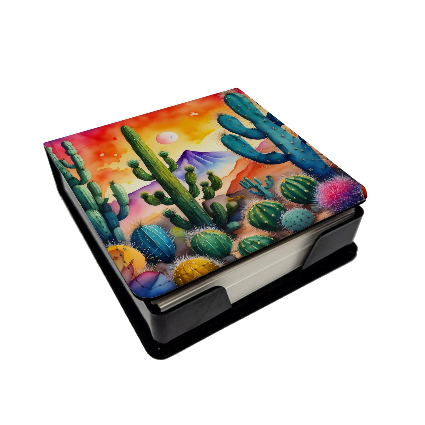 Buy this Cactus in Color PU Leather Note Paper Holder