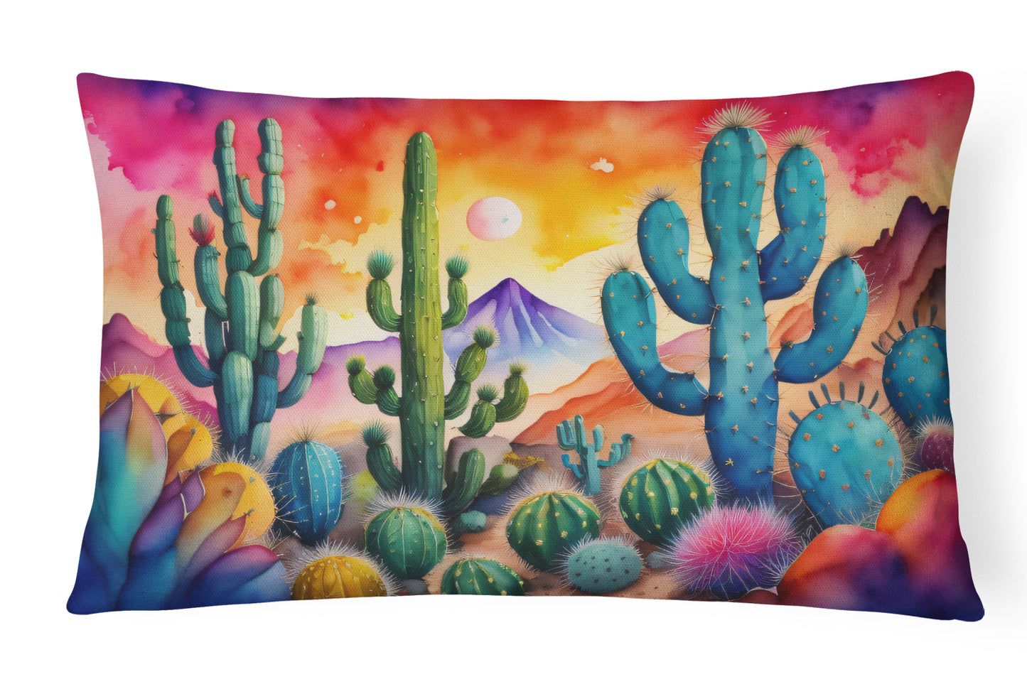 Buy this Cactus in Color Throw Pillow