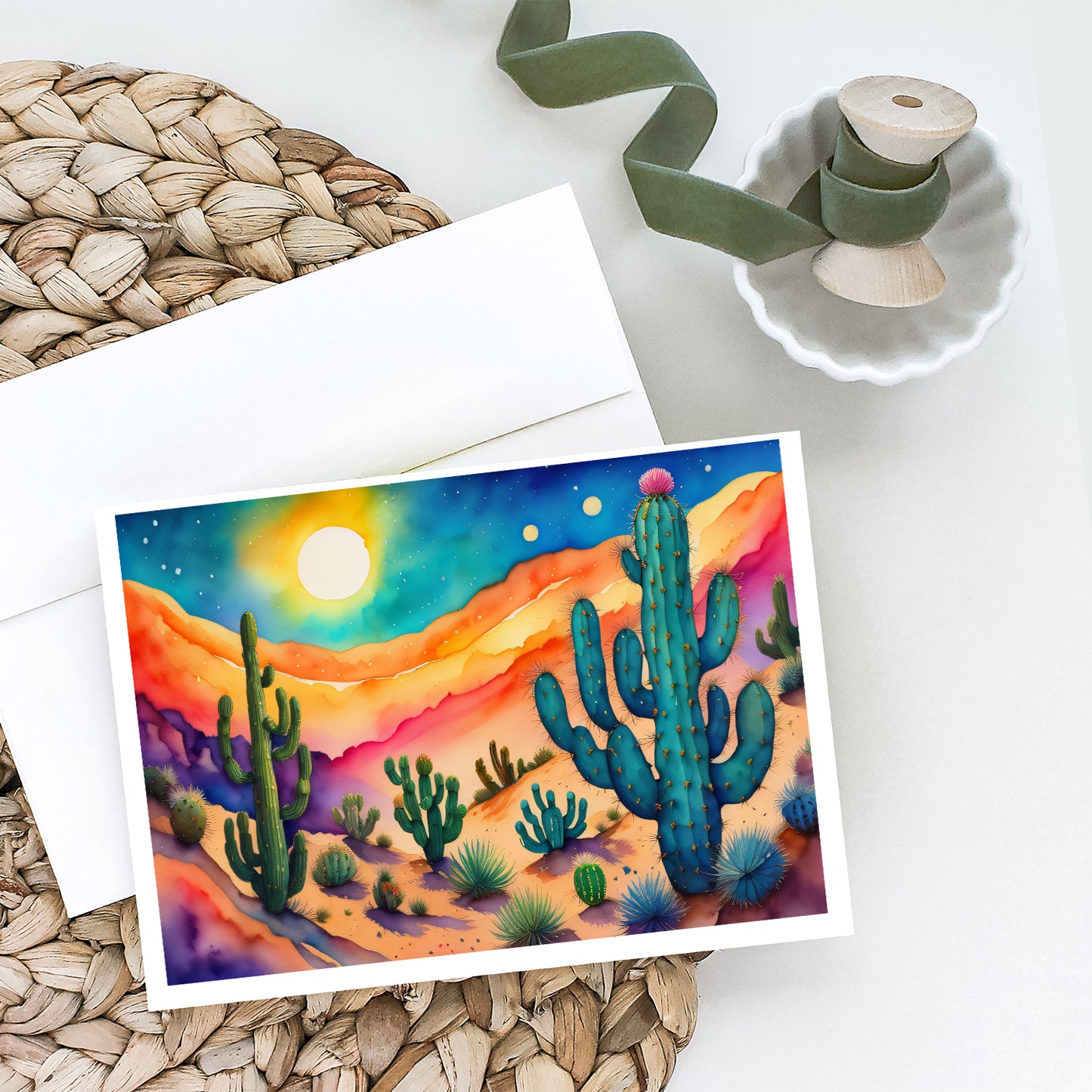 Cactus in Color Greeting Cards Pack of 8