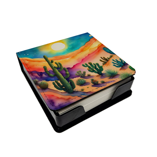 Buy this Cactus in Color PU Leather Note Paper Holder