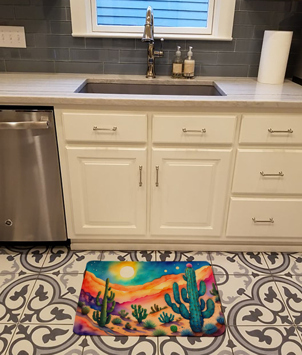 Cactus in Color Memory Foam Kitchen Mat