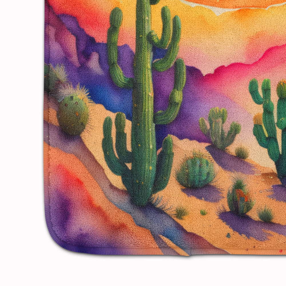 Cactus in Color Memory Foam Kitchen Mat