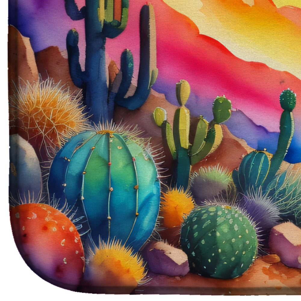 Cactus in Color Dish Drying Mat