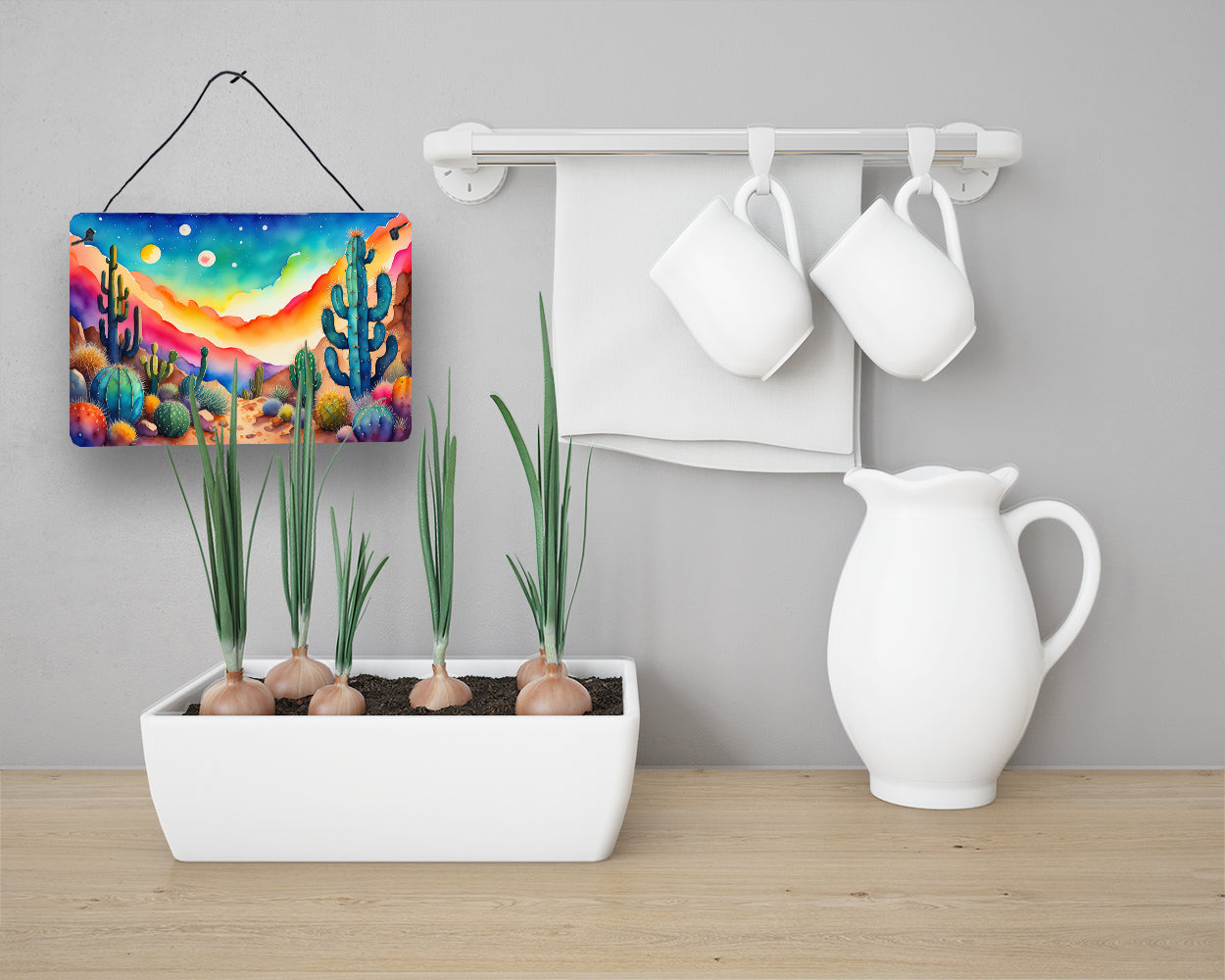 Cactus in Color Wall or Door Hanging Prints