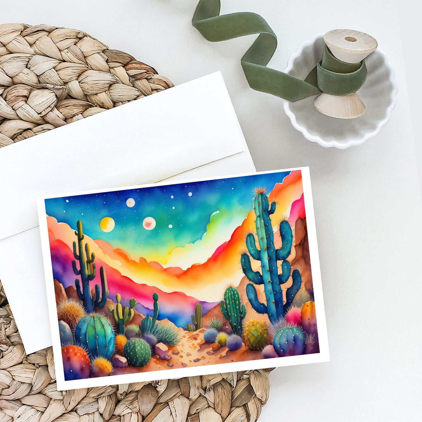 Cactus in Color Greeting Cards Pack of 8