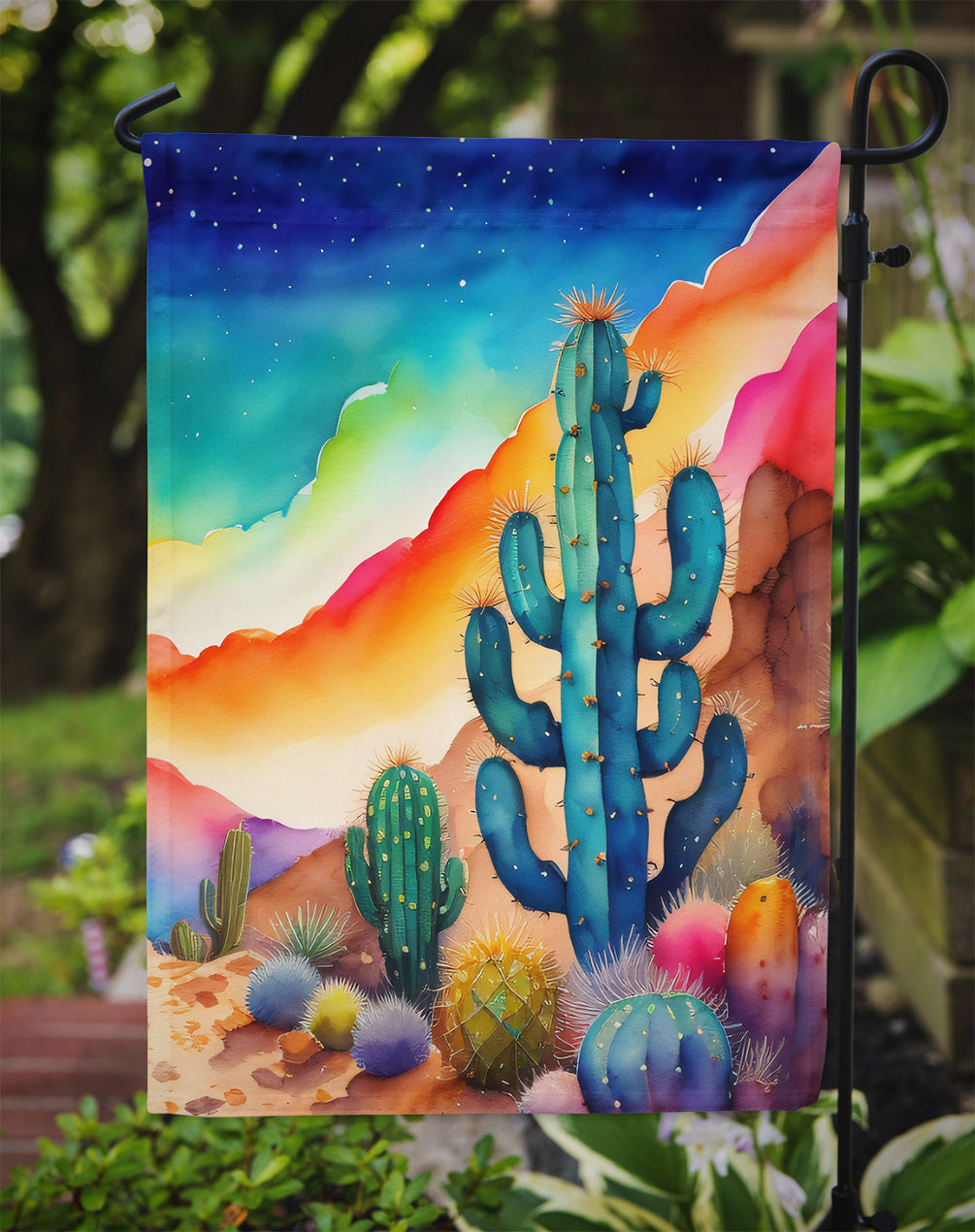 Cactus in Color Garden Flag