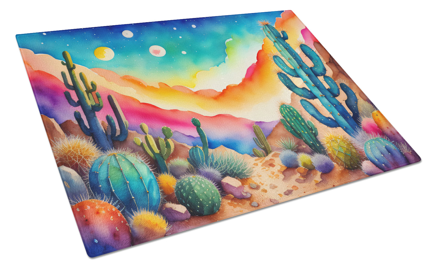 Buy this Cactus in Color Glass Cutting Board