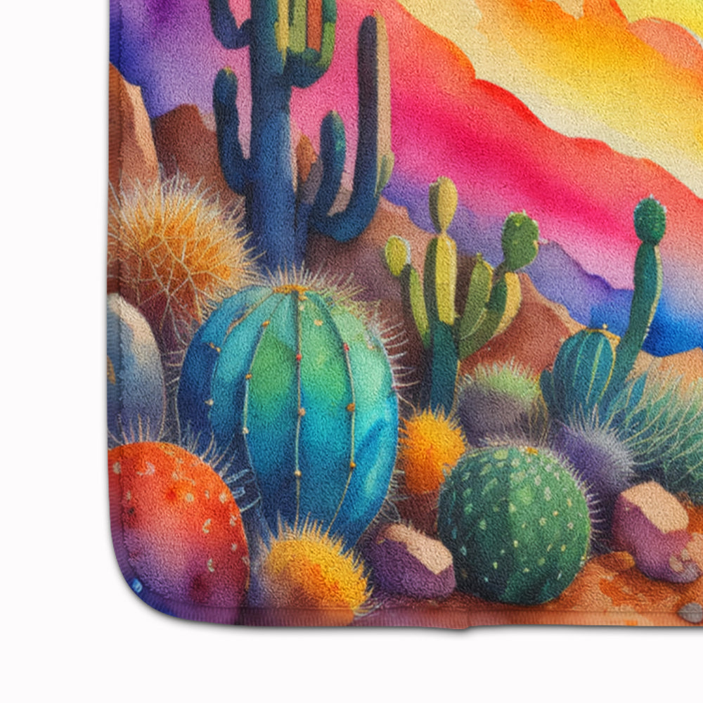 Cactus in Color Memory Foam Kitchen Mat