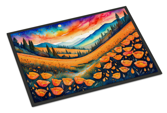 Buy this California Poppies in Color Doormat