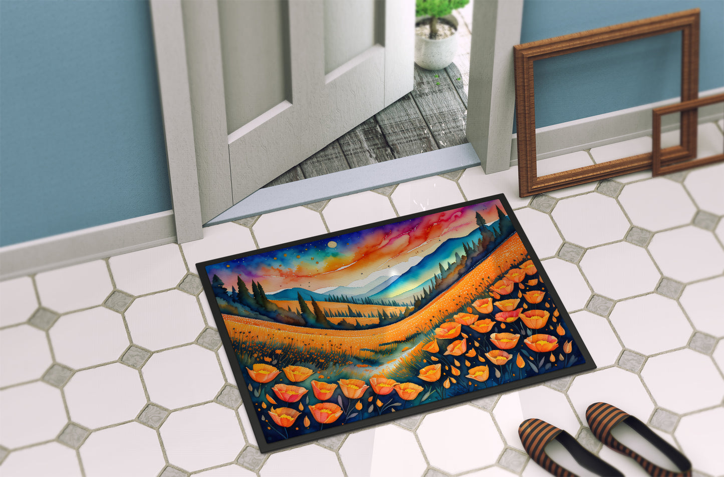 California Poppies in Color Doormat