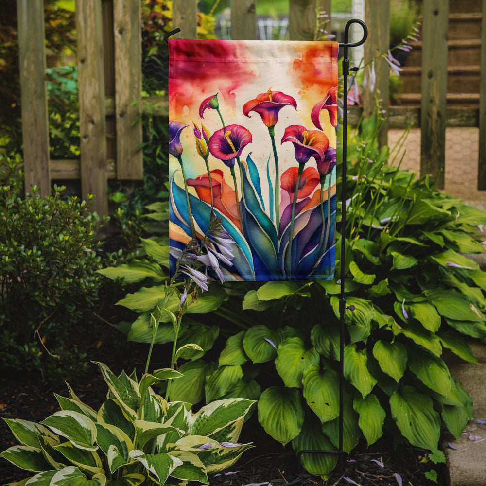 Calla Lilies in Color Garden Flag