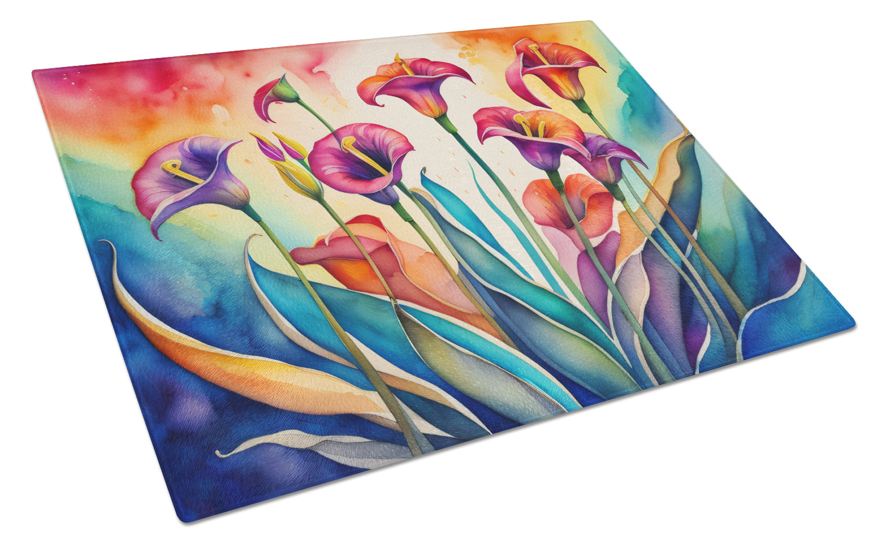 Buy this Calla Lilies in Color Glass Cutting Board