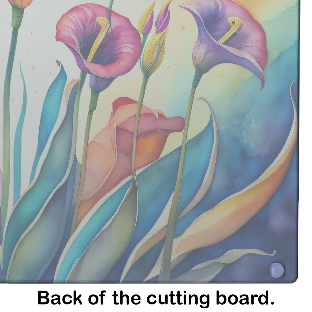 Calla Lilies in Color Glass Cutting Board