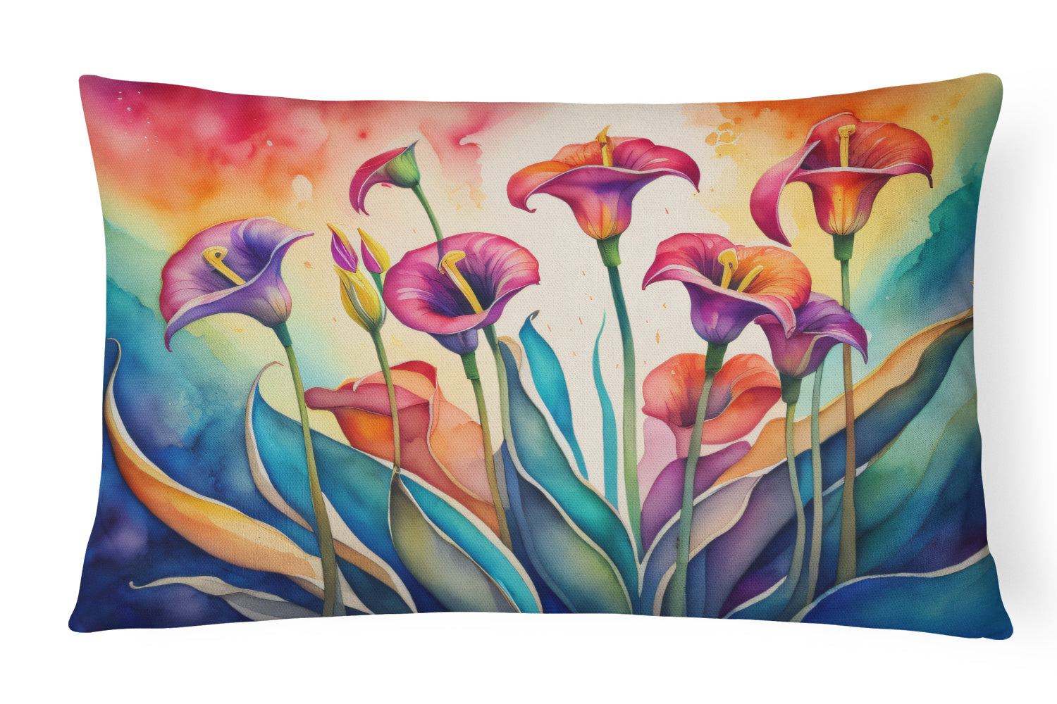 Buy this Calla Lilies in Color Throw Pillow