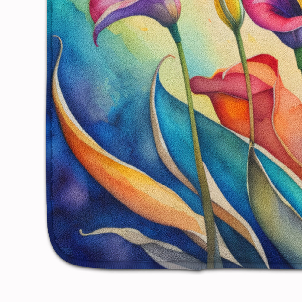 Calla Lilies in Color Memory Foam Kitchen Mat
