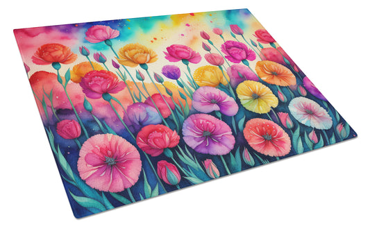 Buy this Carnations in Color Glass Cutting Board