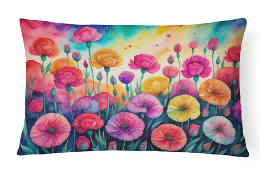 Buy this Carnations in Color Throw Pillow