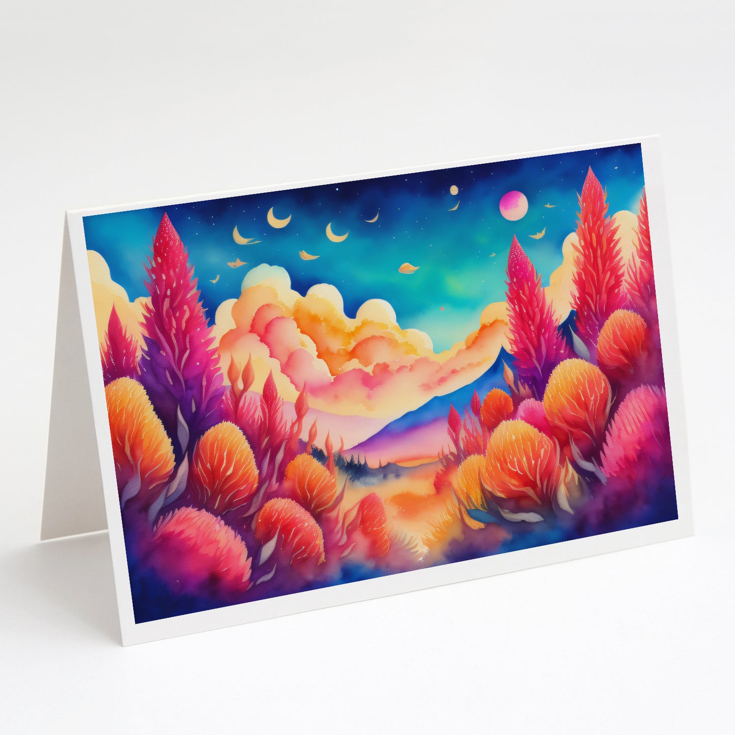 Buy this Celosia in Color Greeting Cards Pack of 8