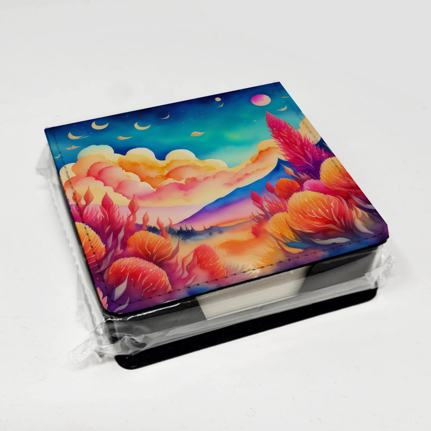 Celosia in Color PU Leather Note Paper Holder