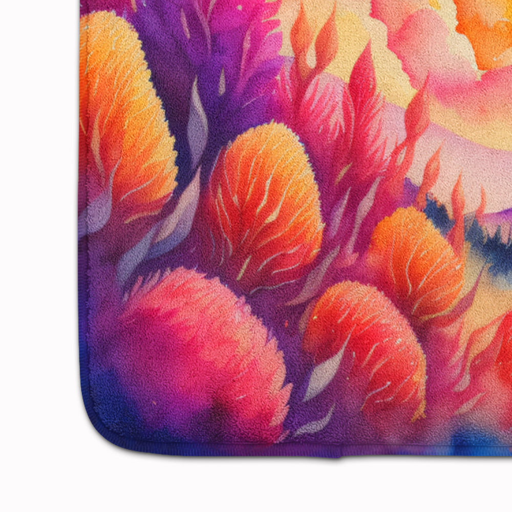 Celosia in Color Memory Foam Kitchen Mat