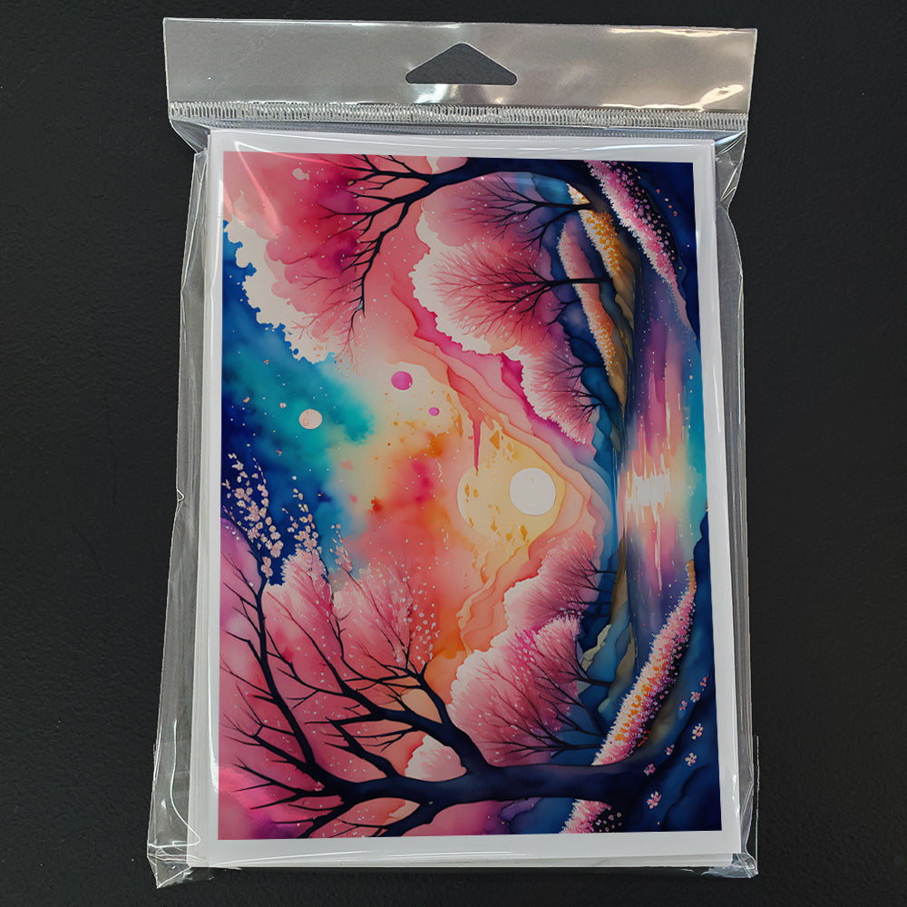 Cherry Blossom in Color Greeting Cards Pack of 8