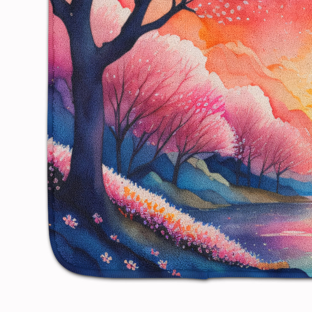 Cherry Blossom in Color Memory Foam Kitchen Mat