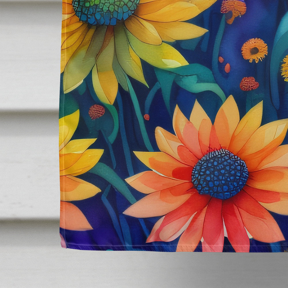 Chrysanthemums in Color House Flag