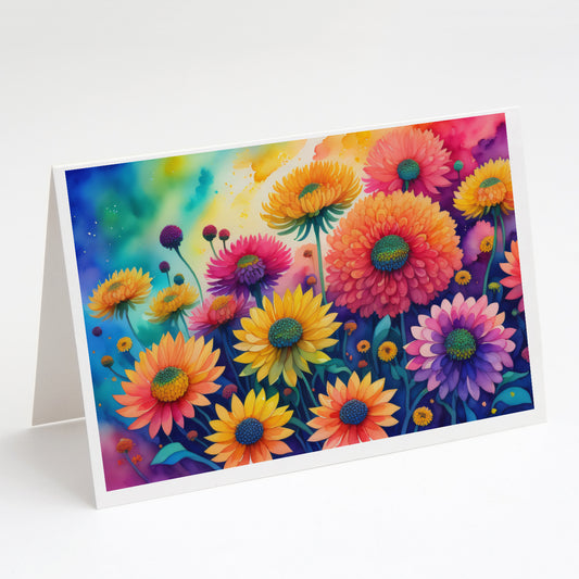 Buy this Chrysanthemums in Color Greeting Cards Pack of 8