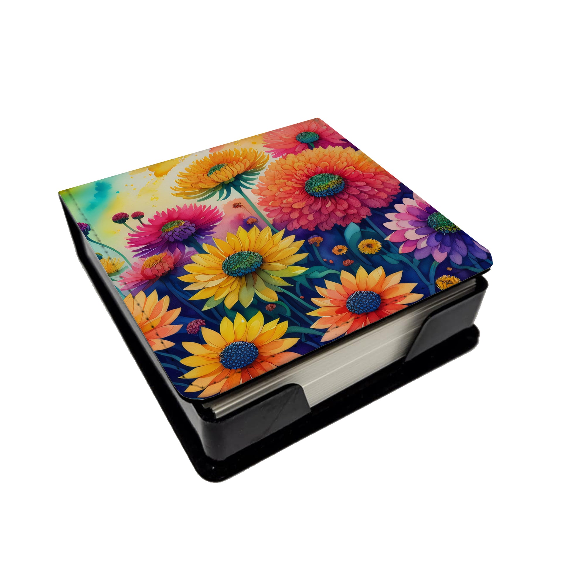 Buy this Chrysanthemums in Color PU Leather Note Paper Holder
