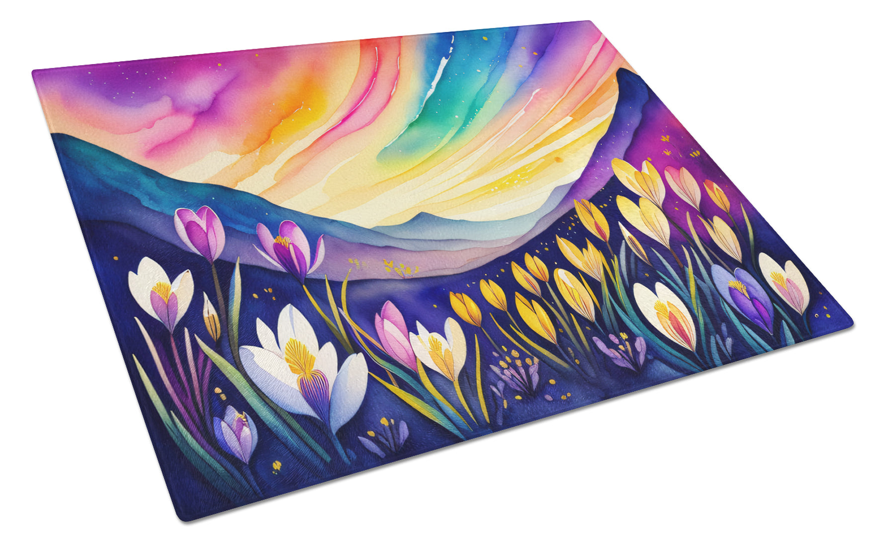 Buy this Crocus in Color Glass Cutting Board