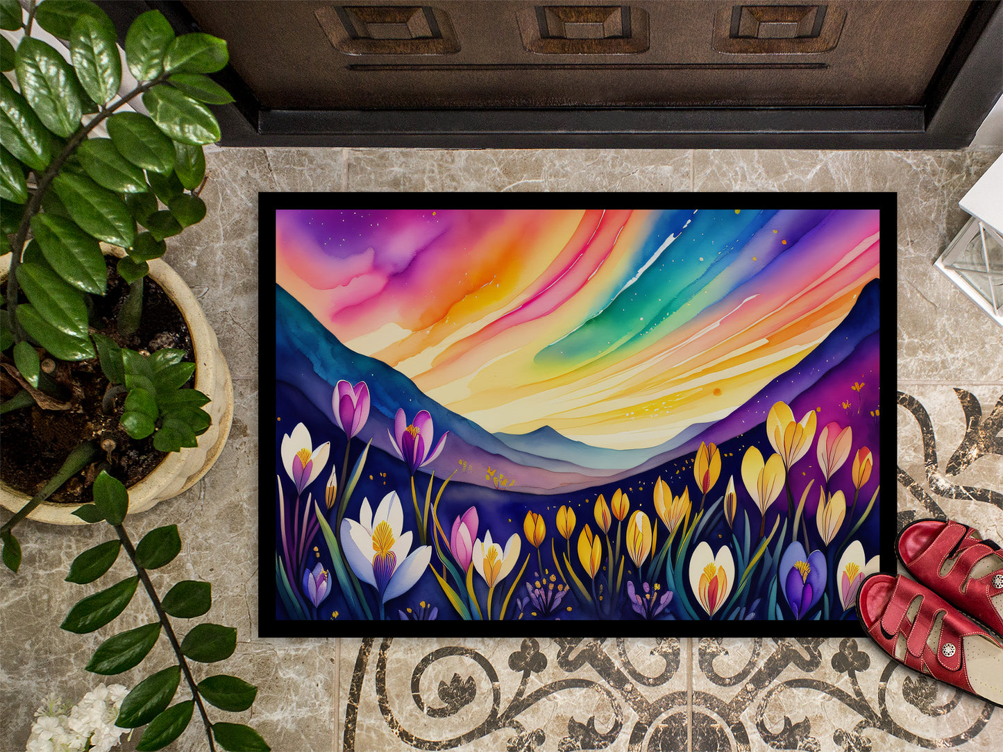 Crocus in Color Doormat