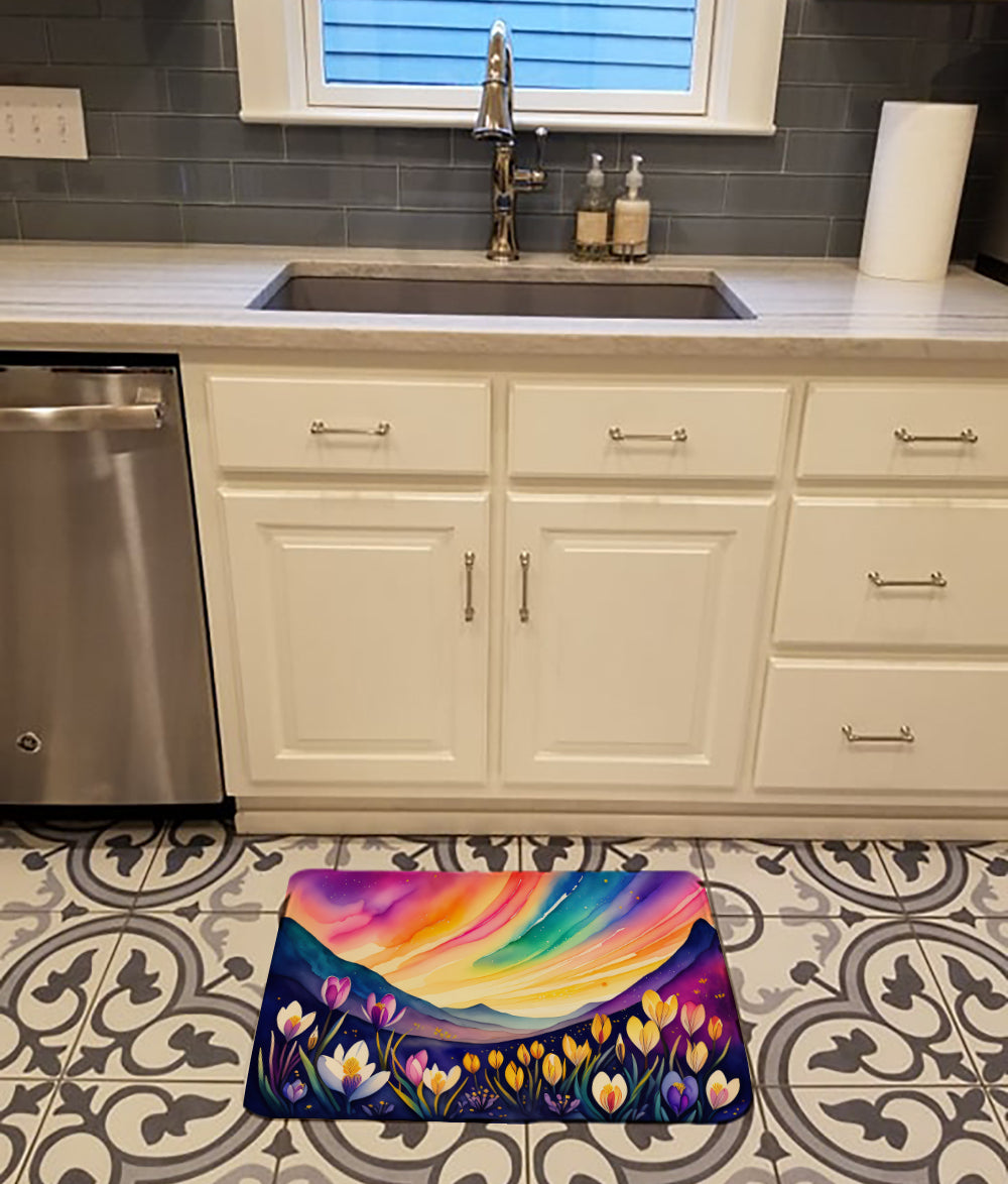Crocus in Color Memory Foam Kitchen Mat
