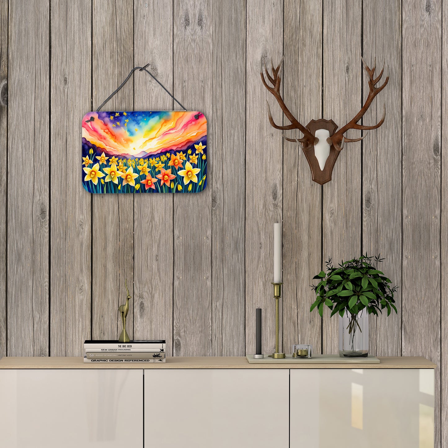 Daffodils in Color Wall or Door Hanging Prints