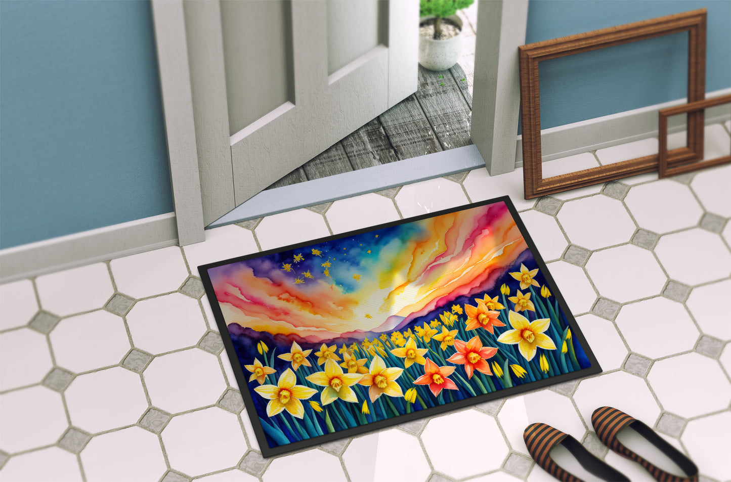 Daffodils in Color Doormat