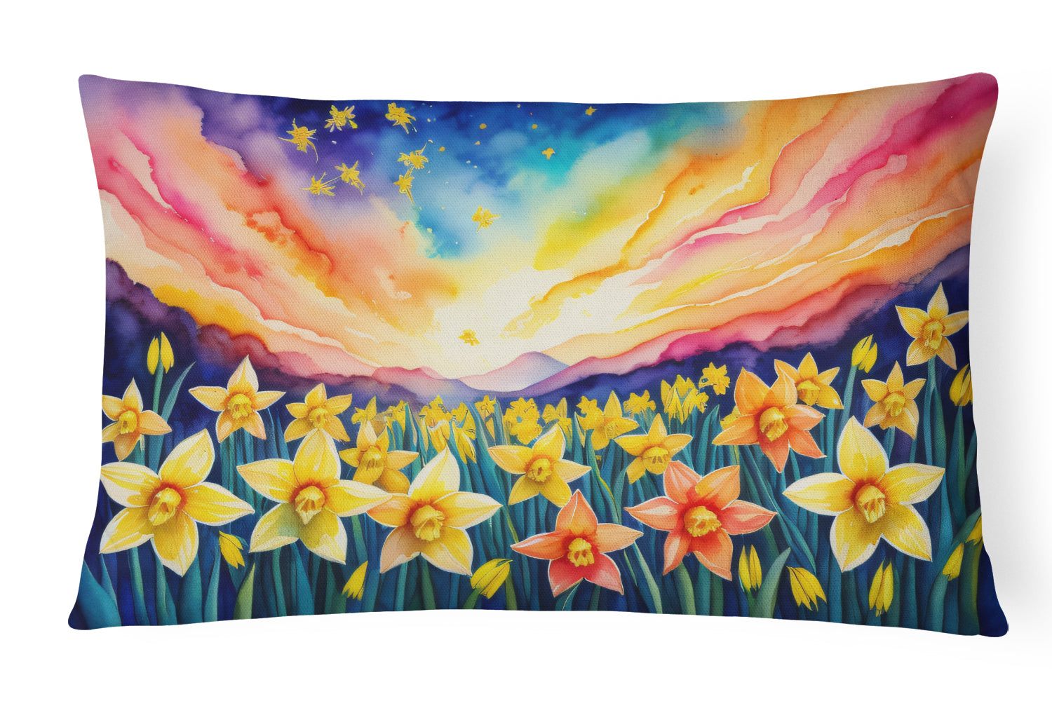 Buy this Daffodils in Color Throw Pillow