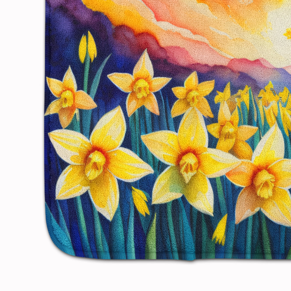 Daffodils in Color Memory Foam Kitchen Mat