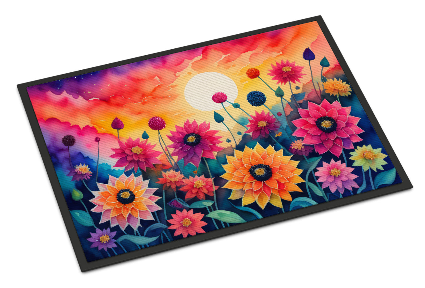 Buy this Dahlias in Color Doormat