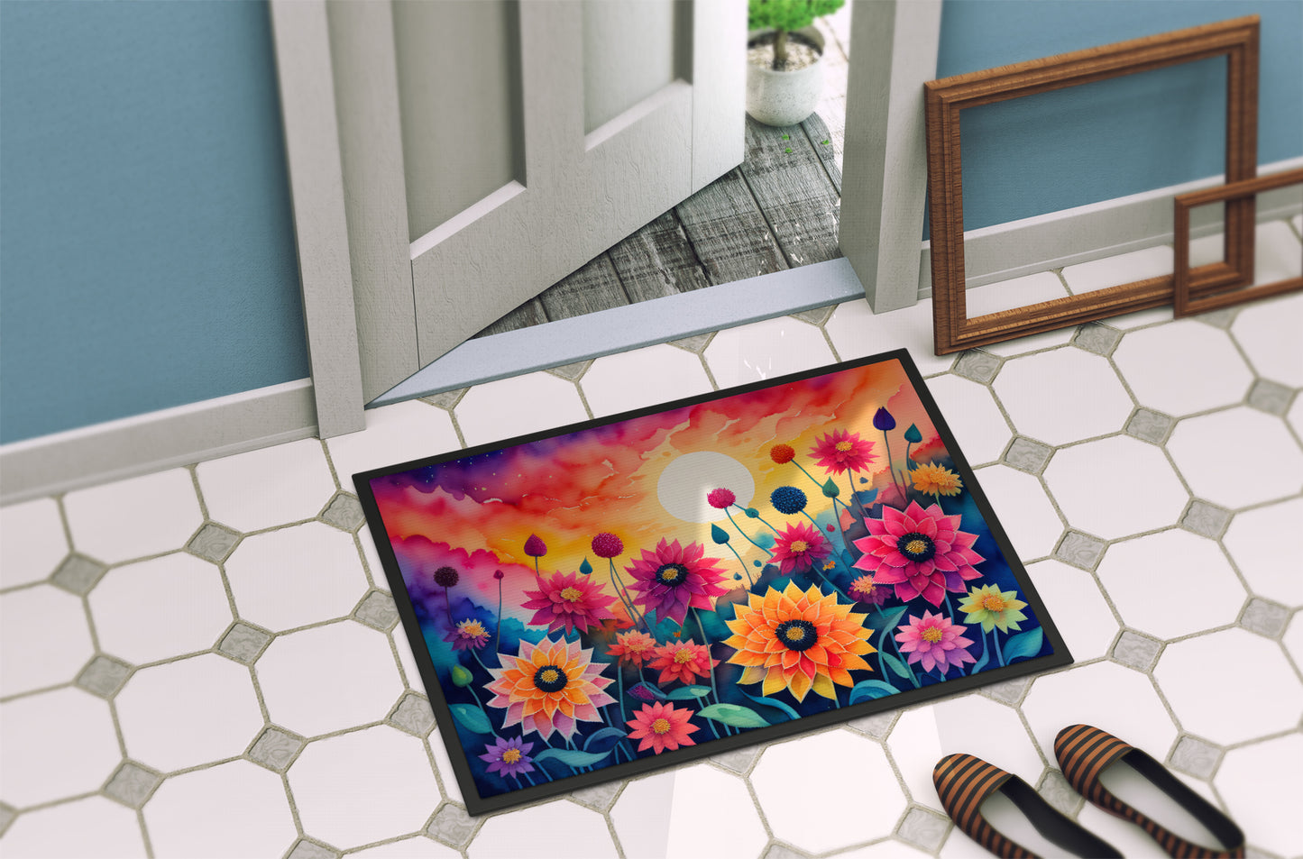 Dahlias in Color Doormat