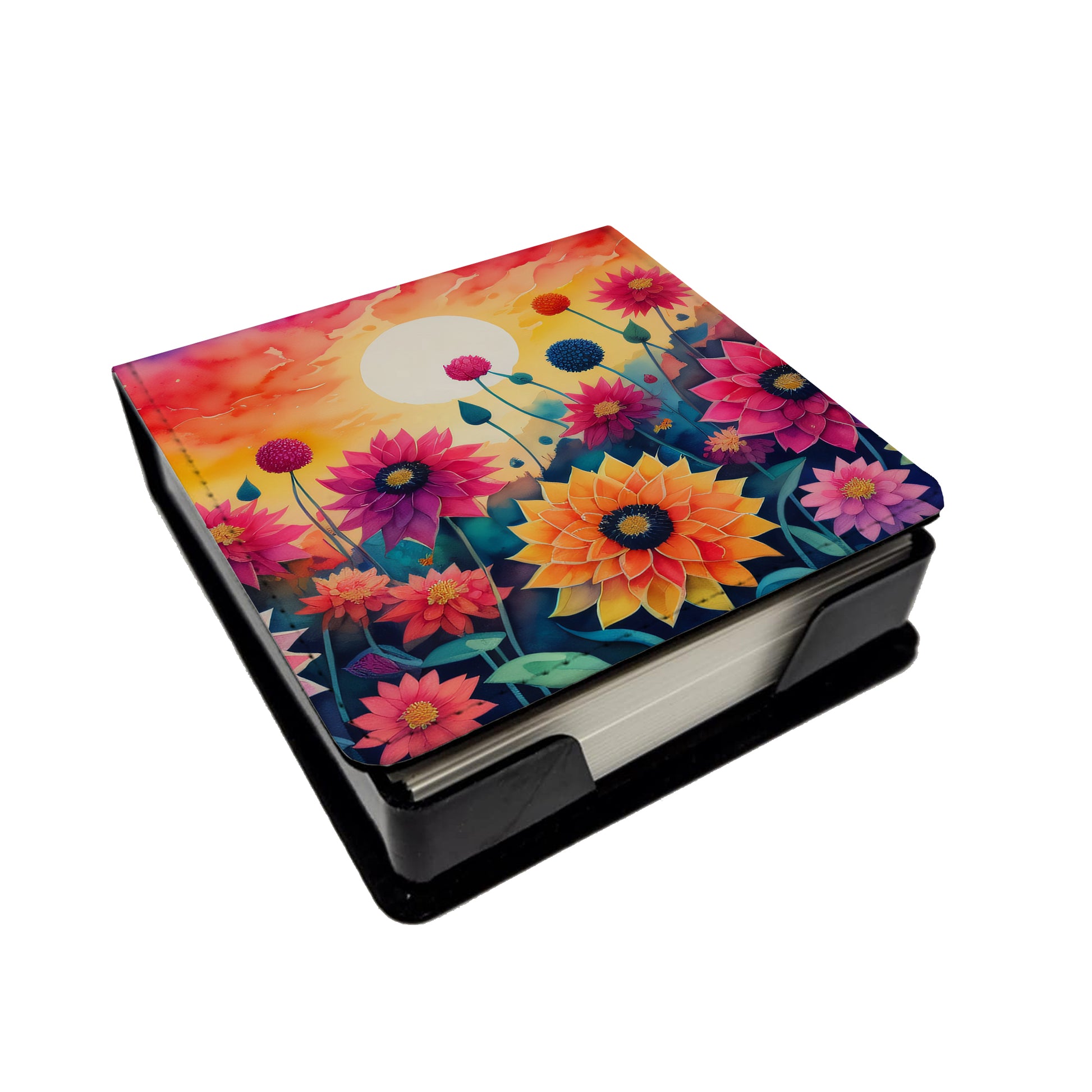 Buy this Dahlias in Color PU Leather Note Paper Holder