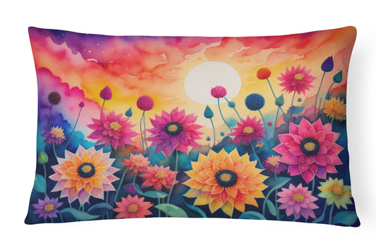 Buy this Dahlias in Color Throw Pillow