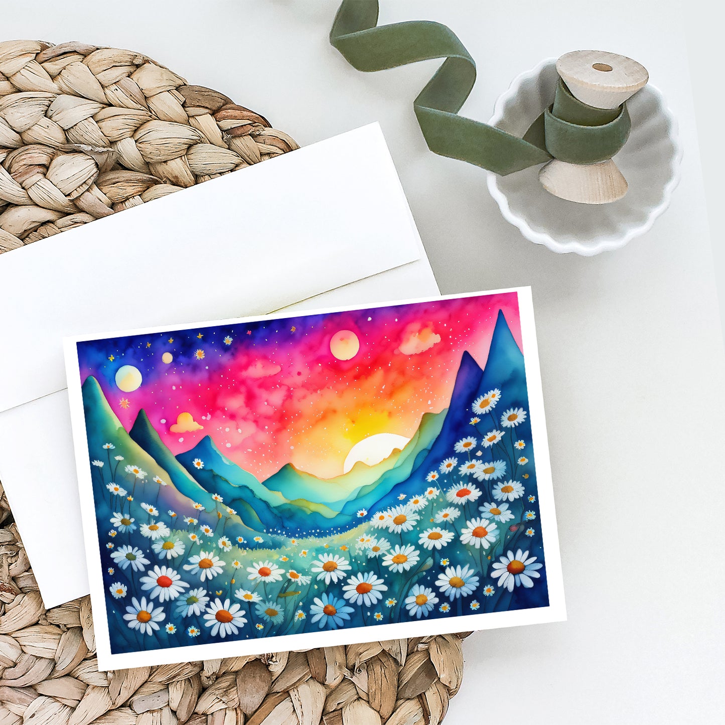 Daisies in Color Greeting Cards Pack of 8